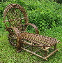 rustic chaise lounge, bent willow furniture